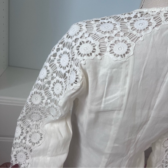 Anne Fontaine $895 Eyelet Lace Jacket ▫️ - Picture 8 of 13